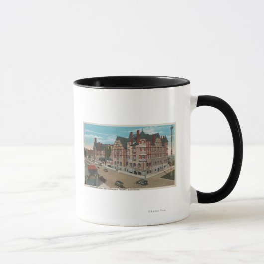Mug Mt. Rainier, WA - Vue sur le Tacoma Hotel & (Droite)
