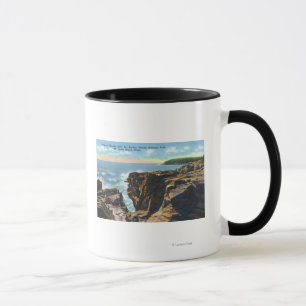 Mug Mt. Vue de l'Île déserte de trou de tonnerre