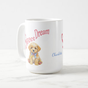 Mug Mu en aquarelle personnalisé "Doux Rêve" Chien