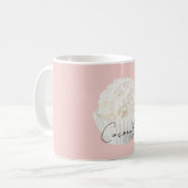 Mug Muffin au coco blanc rose (Devant gauche)