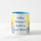 Mug Muffin en céramique de confiture de chocolat peint (Centre)