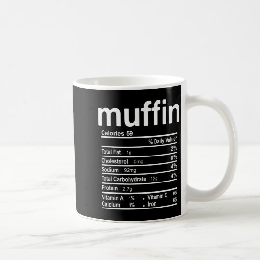 Mug Muffin Nutrition Facts Funny Thanksgiving Christma (Droite)
