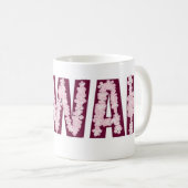 Mug Mufle de café de fleur de fleur rose hawaii (Devant droit)