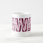Mug Mufle de café de fleur de fleur rose hawaii (Centre)