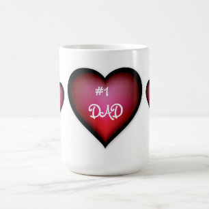 Mug Mug/#1 Papa avec les coeurs