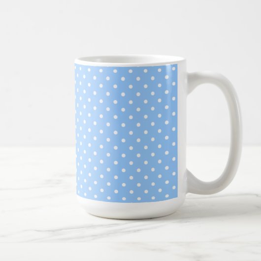 Mug Mug/Bleu et Pois blancs (Droite)