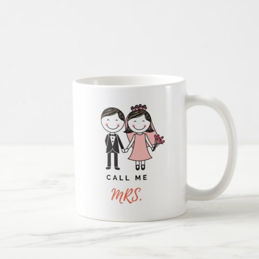 Mug Mug-Bride Fiançailles personnalisé- (Droite)