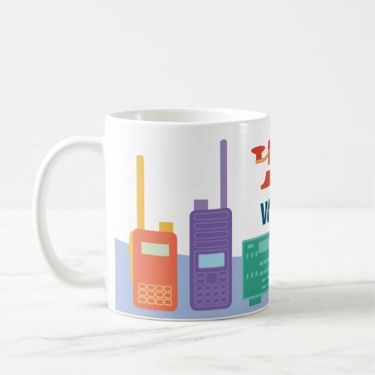 Mug Mug-cadeau de la radio de jambon amateur avec Call (Gauche)