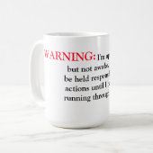 Mug Mug/Citation "Avertissement" (Devant gauche)