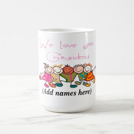 Mug Mug/Citation "Nous t'aimons grand-mère" (Centre)