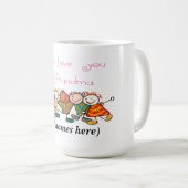 Mug Mug/Citation "Nous t'aimons grand-mère" (Devant droit)