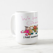 Mug Mug/Citation "Nous t'aimons grand-mère" (Devant gauche)