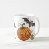 Mug "Mug Citrouille d'Halloween et Motif de chauve-sou (Devant droit)