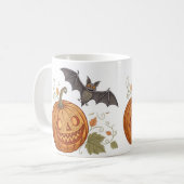Mug "Mug Citrouille d'Halloween et Motif de chauve-sou (Devant gauche)