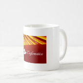 Mug Mug, Confirmation, Colombe sur fond rouge, Rayons (Devant droit)