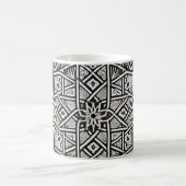 Mug "Mug d'art Mandala géométrique - Unique noir & bla (Centre)