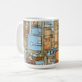 Mug "Mug de dessin animé féminin de San Francisco" (Devant gauche)