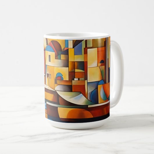 Mug "Mug de l'opéra cubiste de Sydney" (Devant droit)