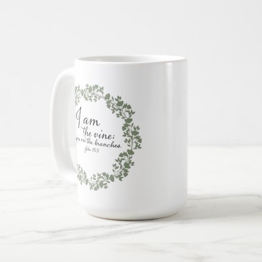 Mug Mug: Écriture-Je suis la vigne (Devant gauche)