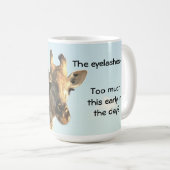 Mug Mug, girafe, "Je suis prête pour mon gros plan" Ca (Devant droit)