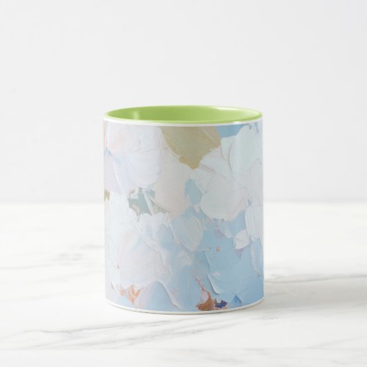 Mug Mug, Hydrangea Aquarelle Abstraite Image (Centre)