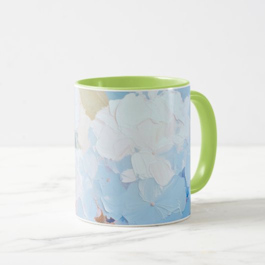 Mug Mug, Hydrangea Aquarelle Abstraite Image (Devant droit)