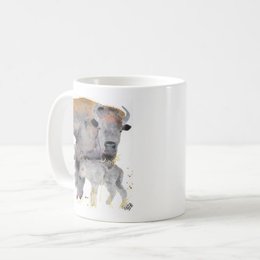 Mug Mug, maman et bébé Buffalo (Devant gauche)