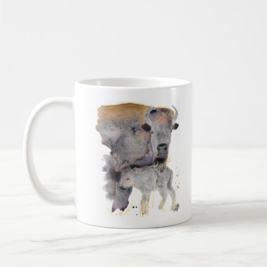 Mug Mug, maman et bébé Buffalo (Gauche)