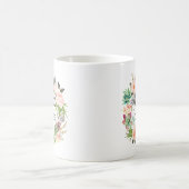 Mug, Mug Nom Personnalisé, Floral-4 (Centre)