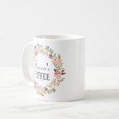 Mug, Mug Nom Personnalisé, Floral-7 (Devant gauche)