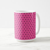 Mug Mug/Rose chaud et Pois noirs (Devant droit)