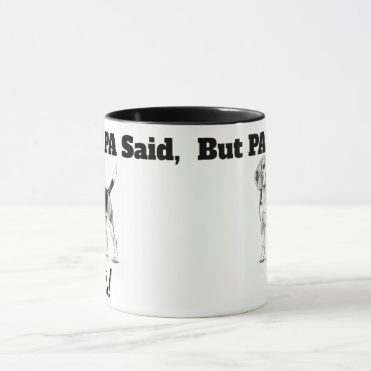 Mug Mug/typographie beagle (Centre)