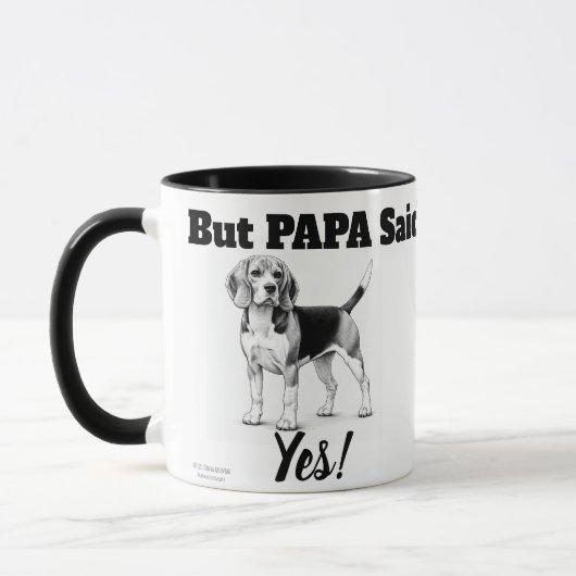 Mug Mug/typographie beagle (Gauche)