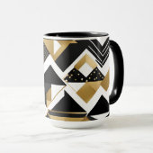 Mug muge de café abstrait Noël diamants (Devant droit)