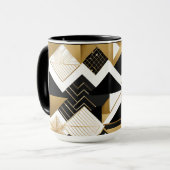 Mug muge de café abstrait Noël diamants (Devant gauche)