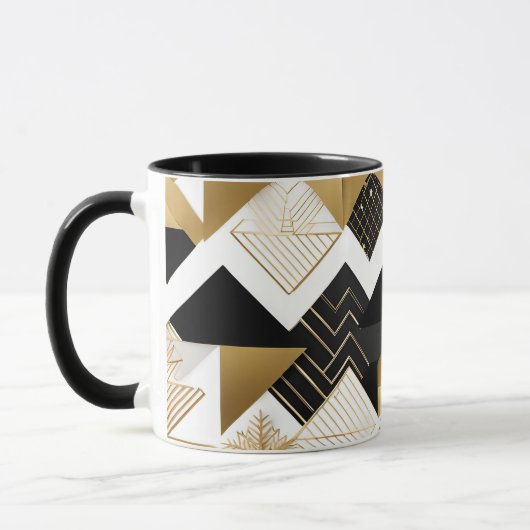 Mug muge de café abstrait Noël diamants (Gauche)