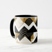 Mug muge de café abstrait Noël diamants (Devant gauche)