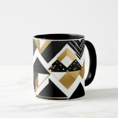 Mug muge de café abstrait Noël diamants (Devant droit)