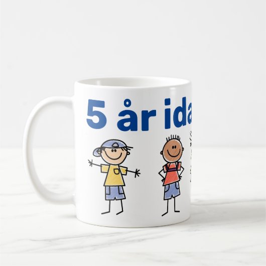 Mug Mugg 5 år idag (Gauche)