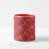 Mug MugPaisley Motif avec Arrière - plan rouge-23214 (Centre)