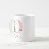 Mug Mugue à l'aquarelle florale initiale - O (Devant gauche)