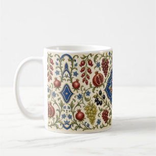 Mug Mugue à médaillon de grenade Iznik – Ott bleu et c