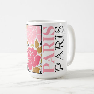 Mug Mugue Affiche Vintage Paris Rose Rose