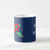 Mug Mugue Anniversaire Thème Spatial | Bleu Nuit (Centre)