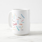 Mug Mugue avec des Mots pour Papa (Devant gauche)