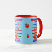 MUG MUGUE AVEC NOTE DE MUSIQUE À LA FRAISE (Devant droit)