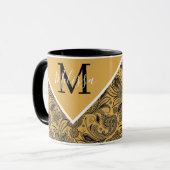 Mug Mugue cachemire noir et or (Devant gauche)
