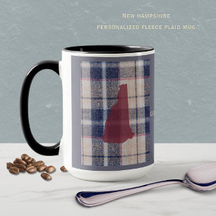Mug Mugue carreaux du New Hampshire avec contour de l'