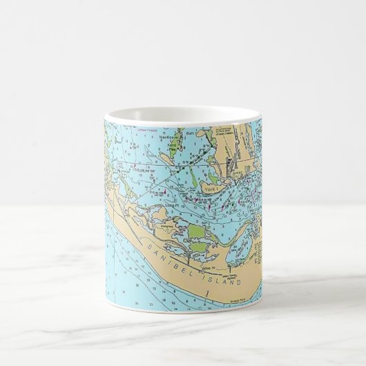 Mug Mugue carte nautique de Floride - Sanibel Captiva (Centre)