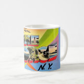 Mug Mugue Carte Postale Rétro du Lac George (Devant droit)